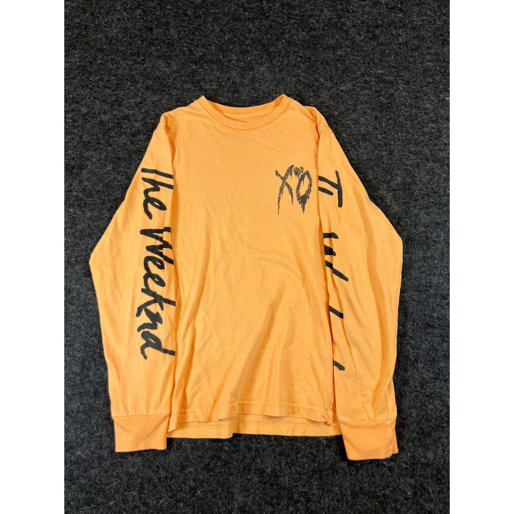 The Weeknd XO 2018 Release 001 Long Sleeve Shirt Mens Small Orange Tour Merch